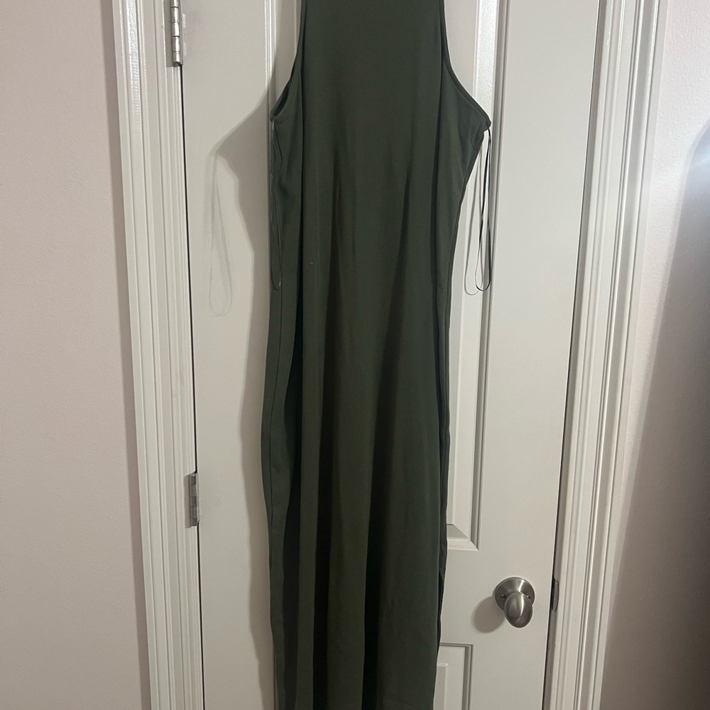 Plus size ribbed tank dress